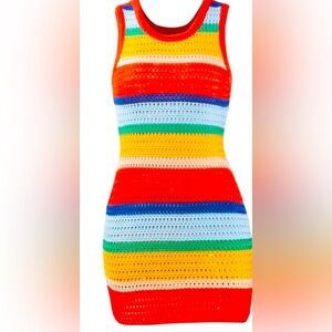 Multi Color Knit Sweater Dress( NWOT)